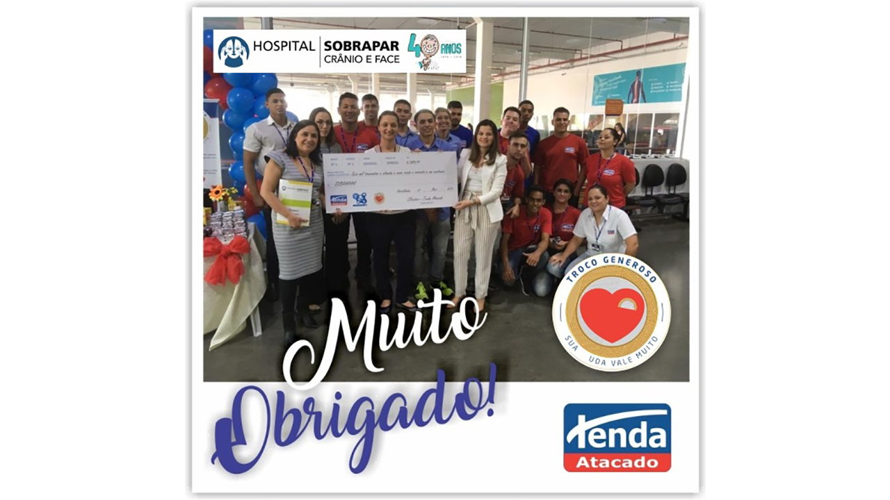 Tenda Atacado entrega doação ao Hospital Sobrapar